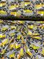 Preview: Baumwolljersey Baufahrzeuge gelb