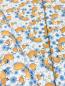 Preview: Baumwolljersey Füchse im Blumenmeer fuchsia jeansblau