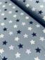 Preview: Baumwollstoff Sterne jeansblau 2,5 cm dunkelblau/weiß