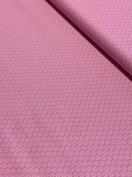 Baumwollstoff Blümchen rosa - weiß