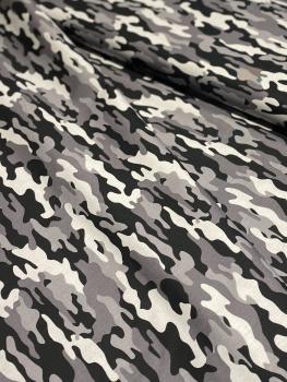 Baumwollstoff Army Camouflage grau