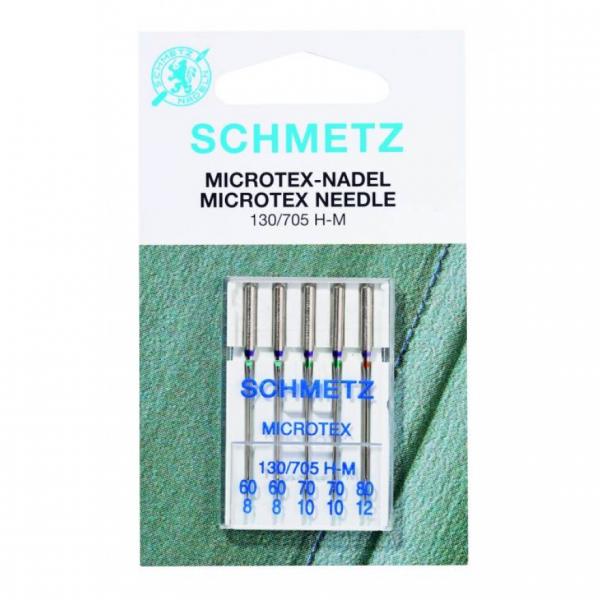 Schmetz Microtex Nadel Stärke 60 - 80 System 130/705 H-M/ 5 Nadeln